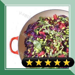 Warm Purple Power Salad with a Tangy Honey Vinaigrette recipe