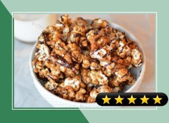 Pumpkin Spice Pretzel Caramel Popcorn Clusters recipe