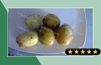 Baby new potatoes in herb butter recipe