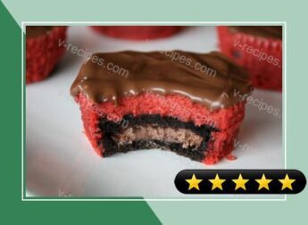 Nutella Topped Red Velvet Oreo Cheesecakes recipe