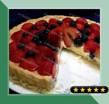 Red, White and Blueberry Tart recipe