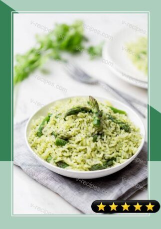 Green Rice with Asparagus recipe