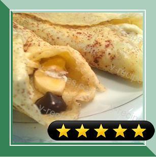 Beer Batter Crepes with Banana Cream Cheese Filling recipe