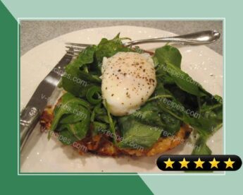 Savory Parmesan Pain Perdu With Poached Eggs and Greens recipe