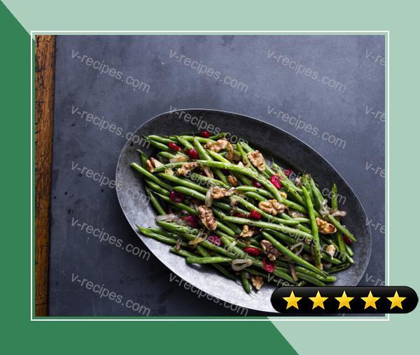 Roasted Green Beans With Walnuts, Lemon and Cranberries recipe