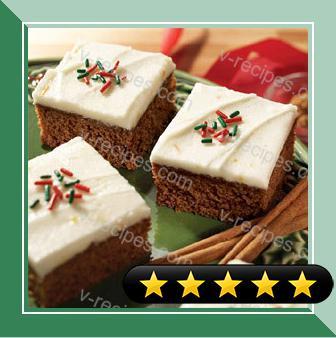 Gingerbread Bars With Orange Frosting recipe