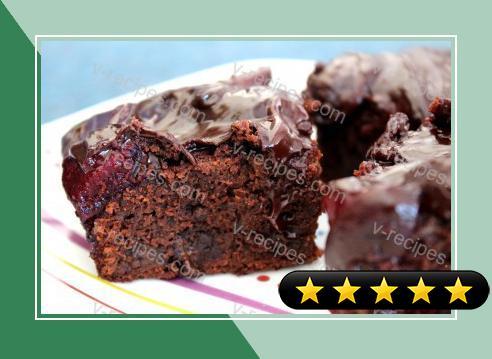 Roasted Cherry Brownies with Roasted Cherry Ganache recipe