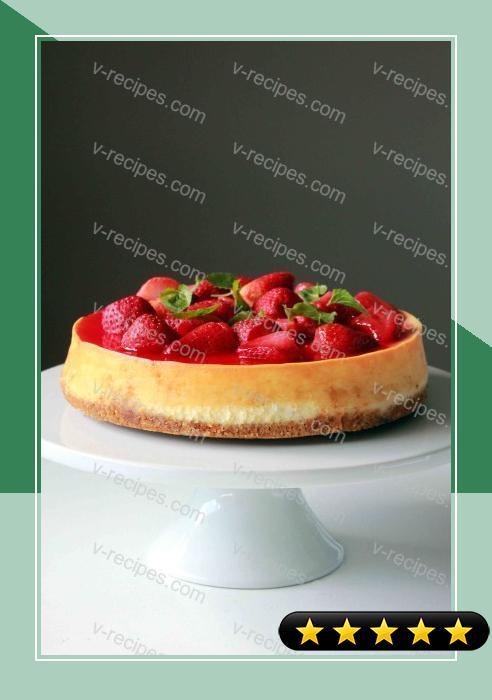 Lemon Cheesecake with Strawberry and Basil Topping recipe
