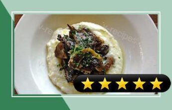 Roasted Mushrooms With Goat Cheese and Organic Grits recipe
