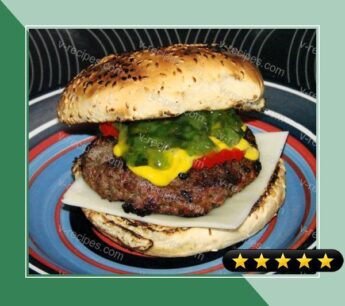 Barbecued Olive and Pesto Burgers recipe