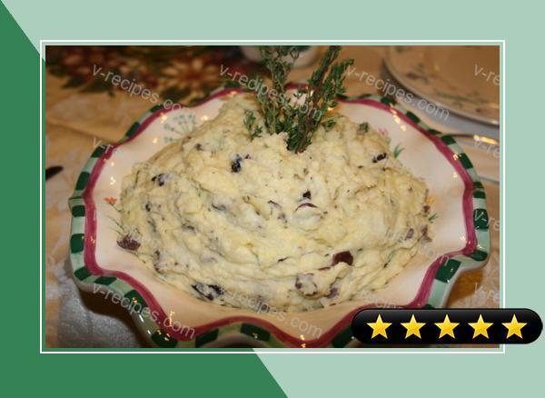 Provencial Black Olive and Fresh Thyme Mashed Potatoes recipe