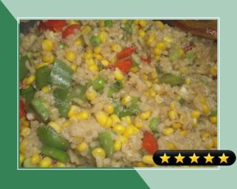 Southwestern Risotto With Corn and Roasted Red Pepper recipe