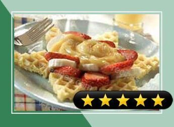 Fruity Waffle Star with Maple Custard recipe