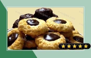 Thumbprint Cookies Chocolate Filled Mocha & Coconut Easy Si recipe