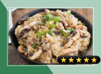 Mushroom Shallot Garlic Quinoa recipe