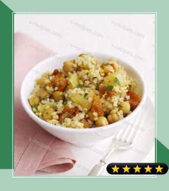 Bulgur Pilaf with Garbanzos and Dried Apricots recipe