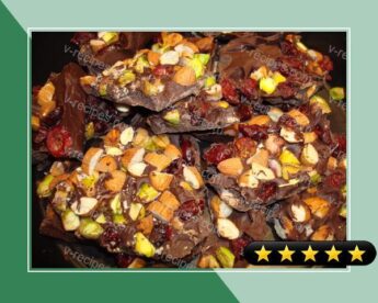 Chocolate Bark With Mixed Nuts and Dried Berries recipe