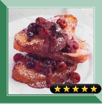 Challah French Toast with Berry Sauce recipe