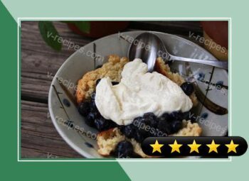 Blueberry Cornmeal Shortcakes with Lemon Cream recipe