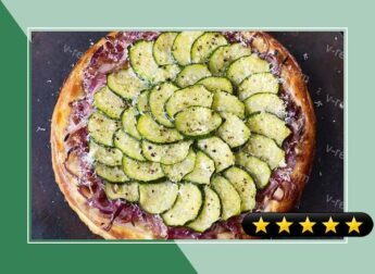 Paul Hollywood's Courgette Tart with Roasted Tomato Coulis Recipe recipe