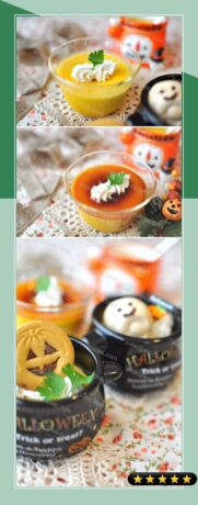 Rich Kabocha Squash Caramel Pudding and Ghost Cookies recipe