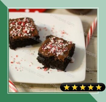 Candy Cane Peanut Butter Brownies recipe