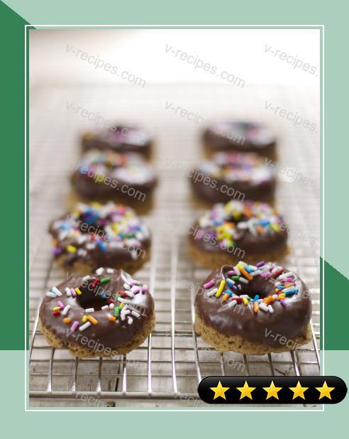 Mini Chocolate Chip Cookie Donuts with Chocolate Glaze recipe