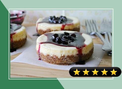 Individual Lemon Cheesecakes with Blueberry Compote recipe