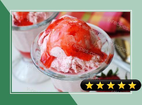 Strawberry Banana Cake Batter Ice Cream recipe