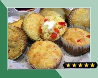 Corn Muffins with Sweet Red Peppers recipe