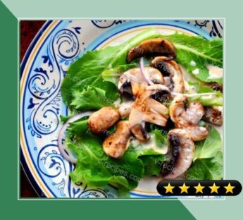 Warm Mushroom & Wilted Spinach Salad recipe