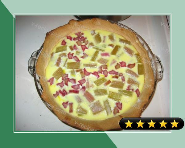 Grandma Rampke's Easy Rhubarb Custard Pie recipe