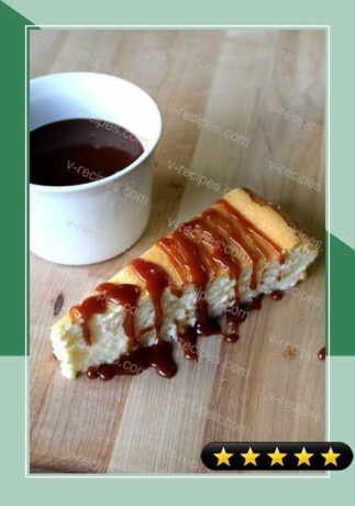 No Crust Pillow Cheesecake with Salted Caramel Sauce recipe