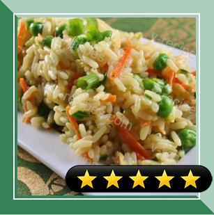 Confetti Rice with Carrot, Celery, and Almonds recipe