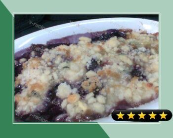 Blueberry and Apple Crumble/Cobbler With Blue Cheese recipe