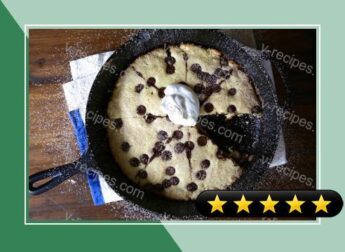Dark Chocolate Chip Pancake Skillet with Kahlua Whipped Cream recipe
