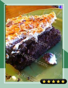 Gluten-Free Mocha Almond Fudge Chocolate Butterfinger Ice Cream Brownie Cake recipe