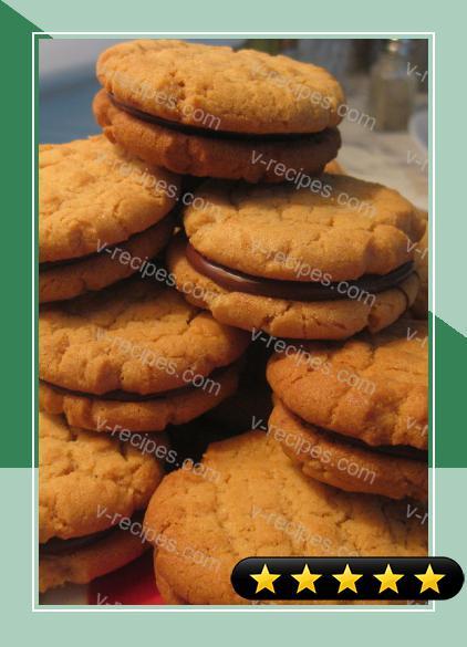 Fudge-Filled Peanut Butter Cookies recipe