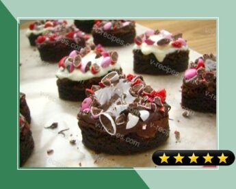 Heart Shaped Candy Coated Brownies recipe