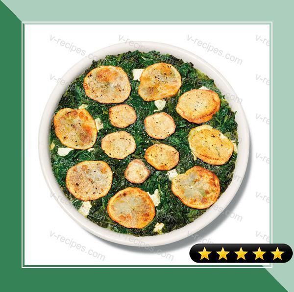 Curry-Creamed Spinach and Tofu (or Pork) With Potato Crust recipe