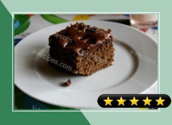 Chocolate Sour Cream Nutella Banana Snack Cake with Chocolate Chips recipe