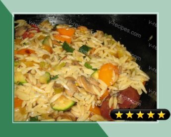 Orzo Pasta With Sauteed Vegetables recipe