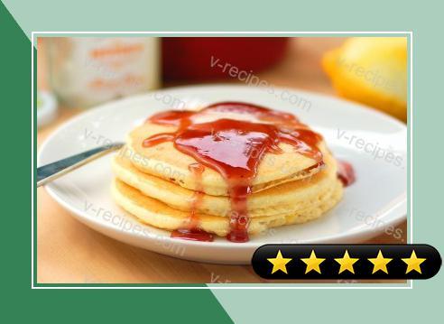 Lemon Pancakes with Blackberry Syrup recipe