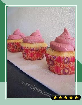 Coconut Cupcakes with Pomegranate Frosting recipe