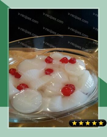 AMIEs Vanilla Jelly with Cherries recipe