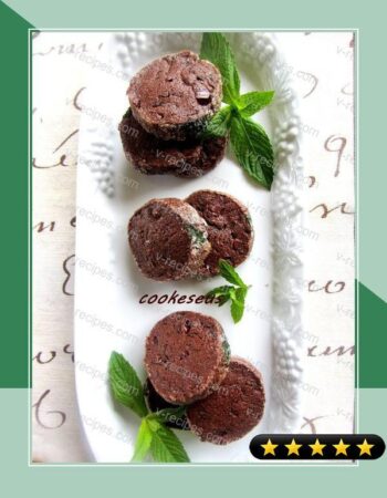 Chocolate Cookies with Lots of Fresh Mint recipe