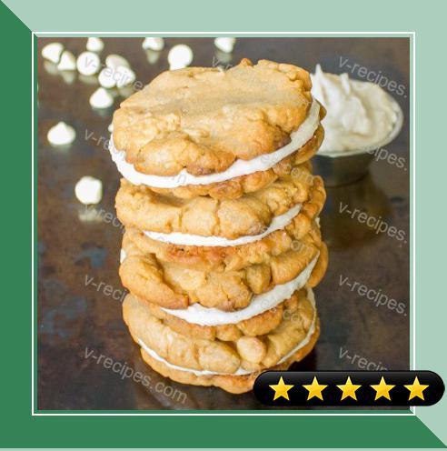 Peanut Butter White Chocolate Cookies with Cinnamon Buttercream recipe