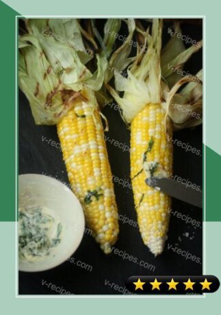 Grilled Corn on the Cob with Honey Basil Butter recipe