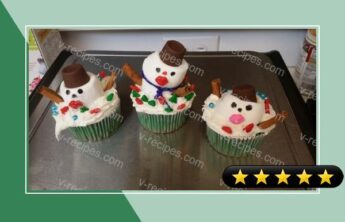 Christmas Snowman Cupcakes recipe