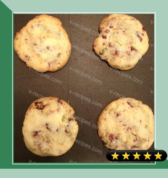 Cranberry Lime Pistachio Shortbread Cookies recipe